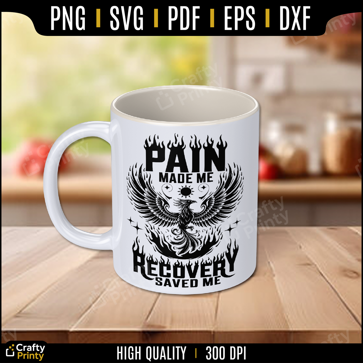 Recovery SVG, Pain Made Me Recovery Saved Me, Addiction Recovery PNG, Sobriety Svg, Inspirational Svg,Mental Health Svg, Recovery quotes svg