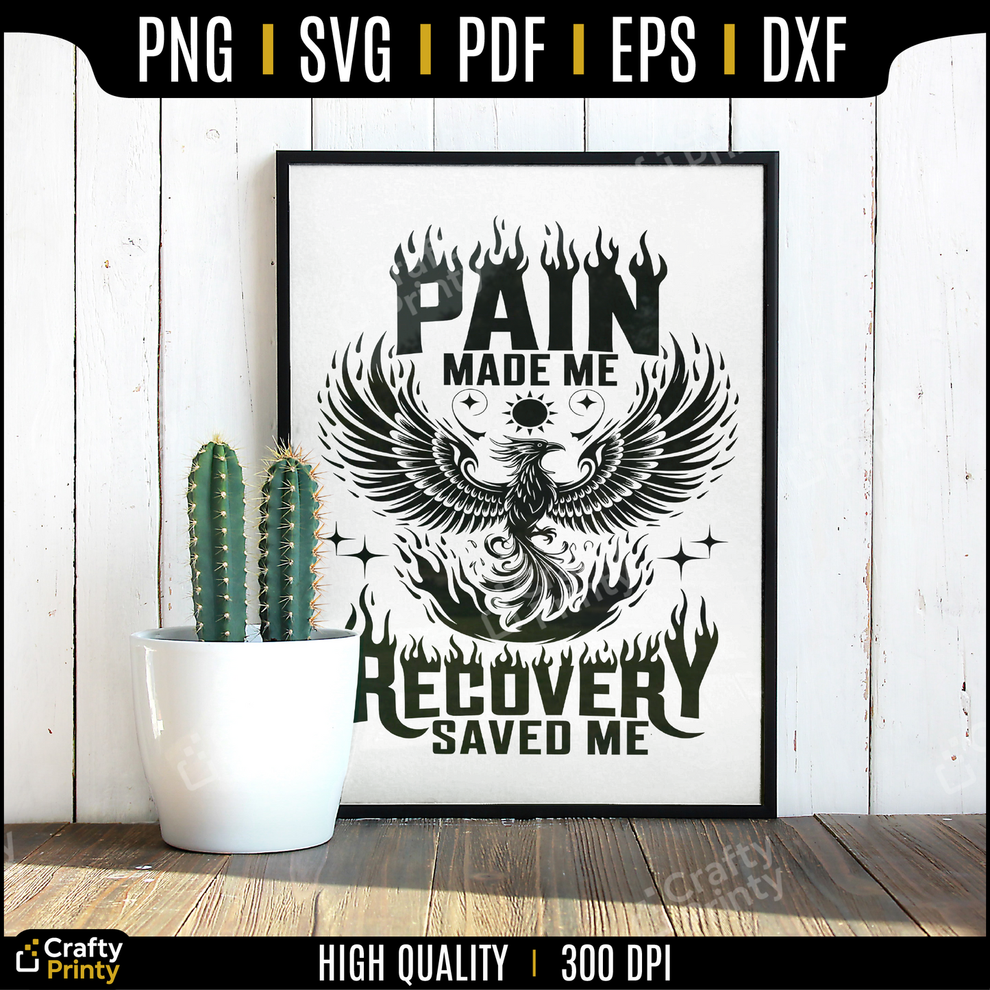 Recovery SVG, Pain Made Me Recovery Saved Me, Addiction Recovery PNG, Sobriety Svg, Inspirational Svg,Mental Health Svg, Recovery quotes svg