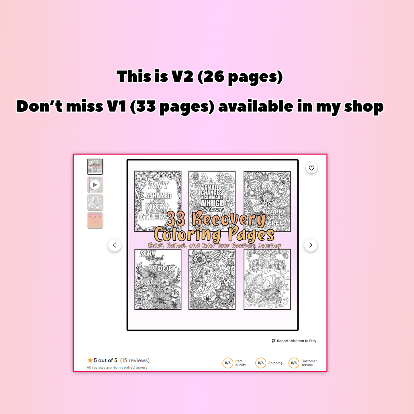 Recovery Coloring Pages V2 : 26 Motivational Recovery and Sobriety Activity (PDF, JPG 8.5x11)
