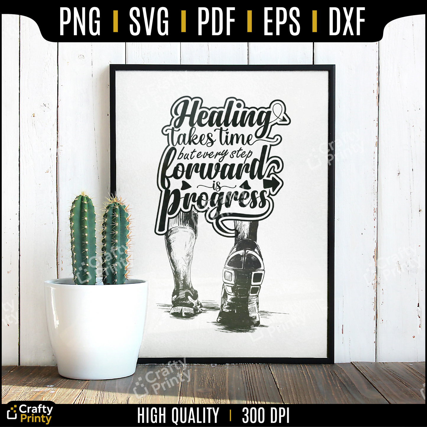 Recovery Progress Svg: Healing takes time, but every step forward is progress, Inspirational Mental Health Design, Recovery svg