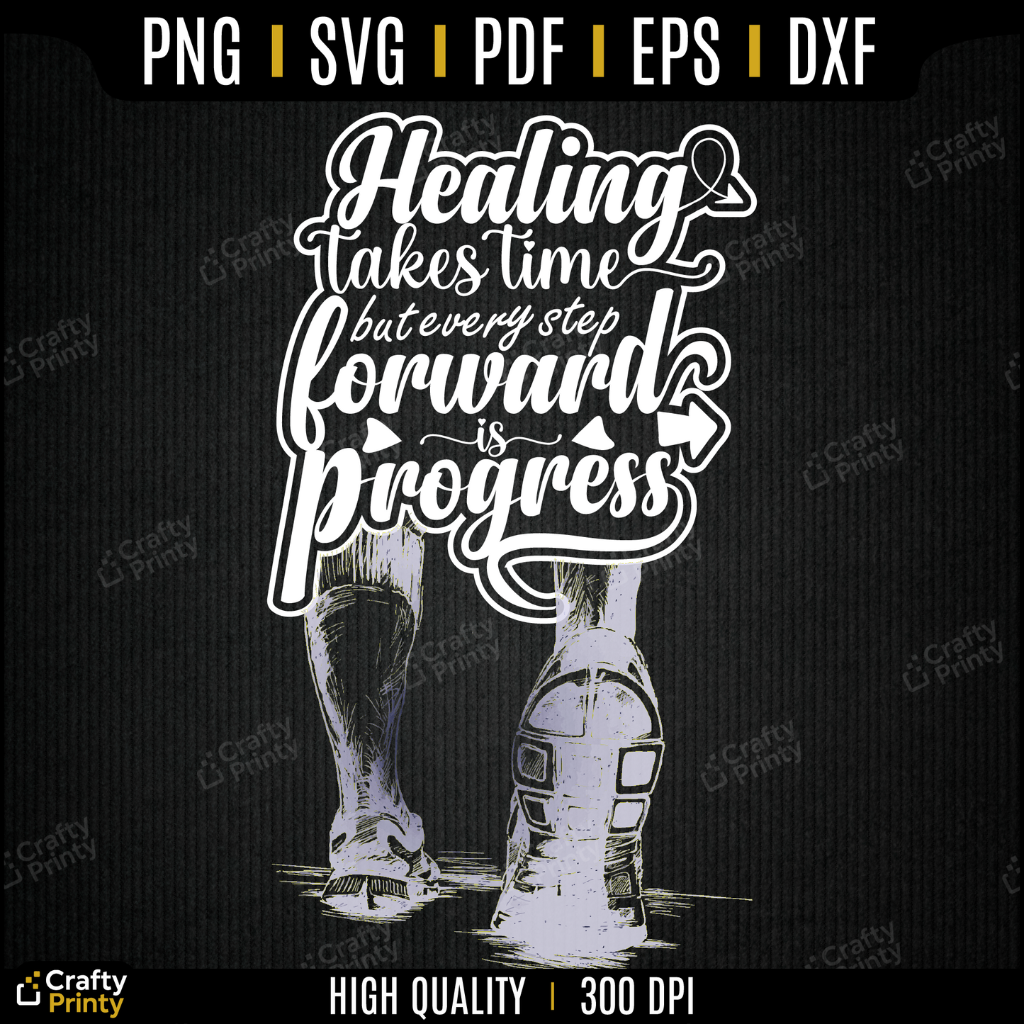 Recovery Progress Svg: Healing takes time, but every step forward is progress, Inspirational Mental Health Design, Recovery svg