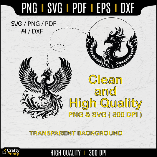 Phoenix SVG Bundle | 20 Firebird & Mythical Bird Designs for Cricut and Silhouette | Phoenix Cut Files | Instant Download