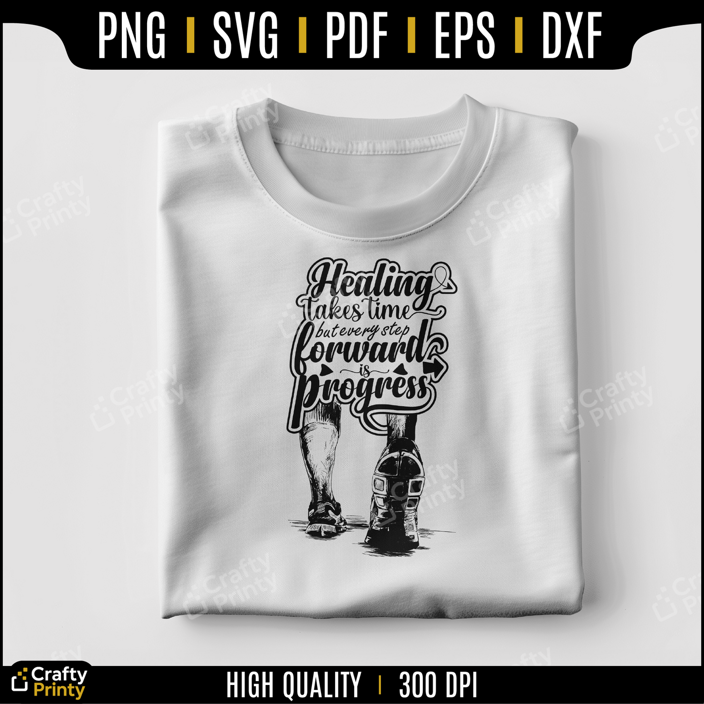 Recovery Progress Svg: Healing takes time, but every step forward is progress, Inspirational Mental Health Design, Recovery svg